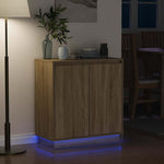 HKH Aparador com Luzes LED com Prateleira em Carvalho Sonoma