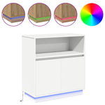 HKH Aparador Moderno em Madeira Processada com Luzes Led - Branco