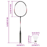 HKH Conjunto de Badminton com 2 Raquetes + Estojo + Rede 292x30x152 cm