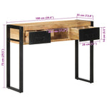 Mesa consola de madera maciza de mango HKH