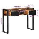 Mesa Consola HKH de Madera Maciza Reciclada - Multicolor