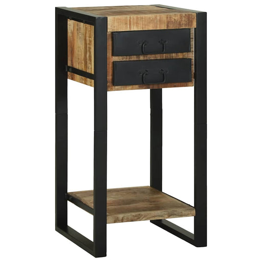 Mesa auxiliar HKH rústica de madera maciza de mango - Marrón