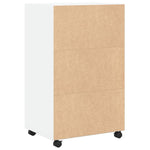 Mueble móvil HKH de madera con ruedas 55 x 40 x 91 cm - Blanco