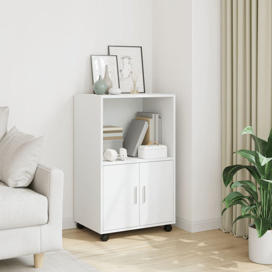 HKH Móvel em derivados de Madeira com Rodas 55 X 40 X 91 Cm - Branco