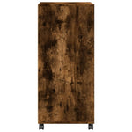 Mueble móvil HKH de derivados de madera con ruedas 55 x 40 x 91 cm - Roble ahumado