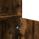 Mueble móvil HKH de derivados de madera con ruedas 55 x 40 x 91 cm - Roble ahumado