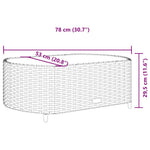 HKH 4 Pcs Conjunto Sofás de Jardim C/ Almofadões Vime Pe - Cinzento