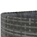 HKH 4 Pcs Conjunto Sofás de Jardim C/ Almofadões Vime Pe - Cinzento