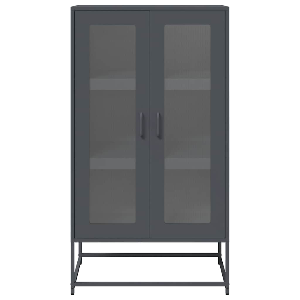 Aparador Alto HKH de Acero Laminado en Frío con 2 Puertas 68 X 39 X 123 Cm - Antracita
