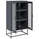 Aparador Alto HKH de Acero Laminado en Frío con 2 Puertas 68 X 39 X 123 Cm - Antracita