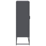 Aparador Alto HKH de Acero Laminado en Frío con 2 Puertas 68 X 39 X 123 Cm - Antracita