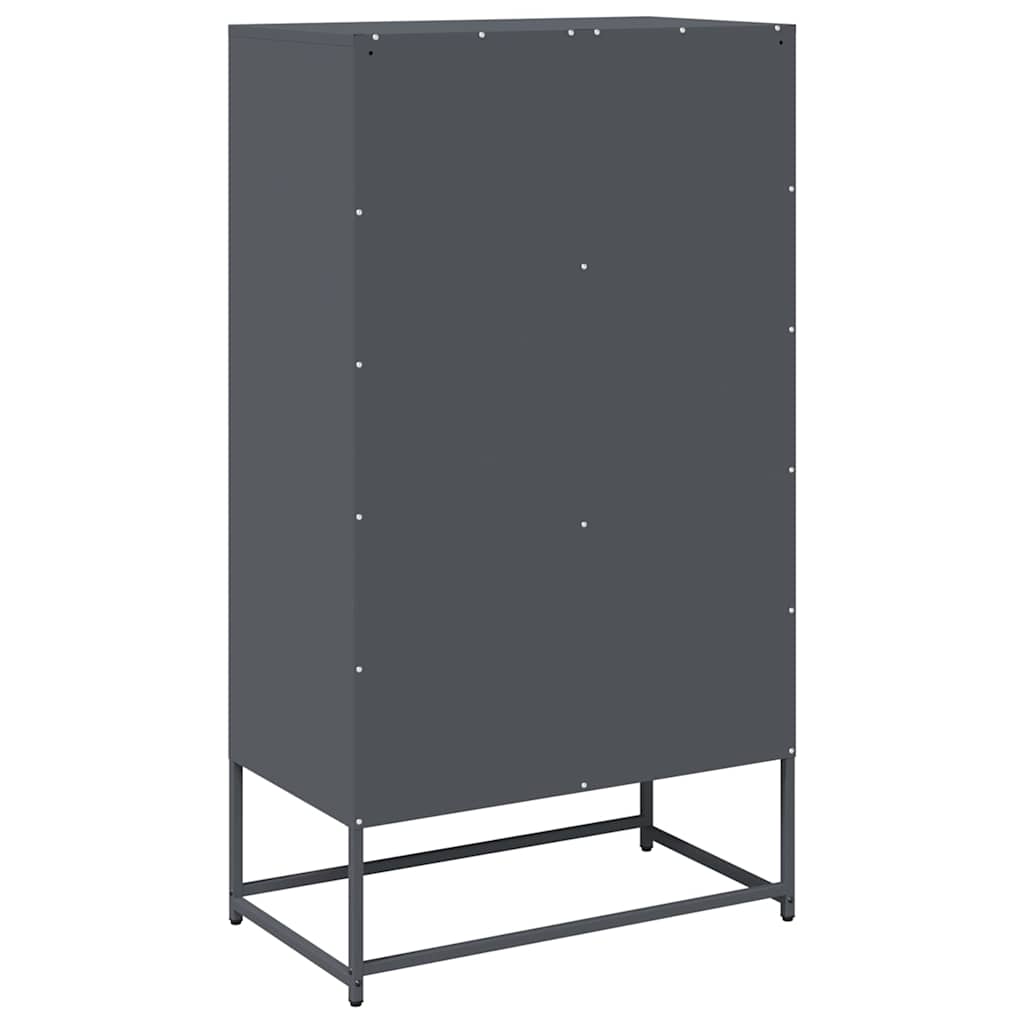Aparador Alto HKH de Acero Laminado en Frío con 2 Puertas 68 X 39 X 123 Cm - Antracita