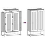 Aparador Alto HKH de Acero Laminado en Frío con 2 Puertas 68 X 39 X 123 Cm - Antracita