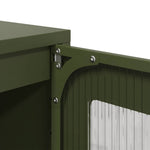 Aparador alto HKH de acero laminado en frío con 2 puertas, 68 x 39 x 123 cm, verde oliva