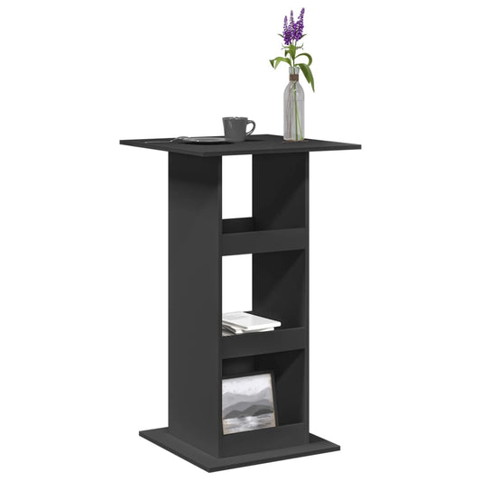 HKH Mesa de Bar com Arrumação em Derivados de Madeira - Preto