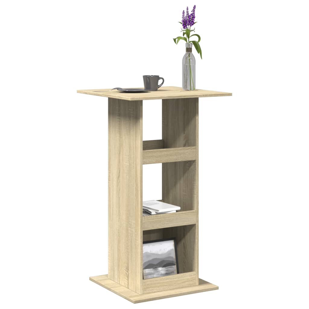 Mesa de bar HKH con almacenamiento de madera de roble Sonoma