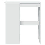 HKH Mesa de Bar com Prateleiras em Derivados de Madeira - Branco