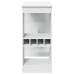 HKH Mesa de Bar com Prateleiras em Derivados de Madeira - Branco