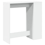 HKH Mesa de Bar com Prateleiras em Derivados de Madeira - Branco