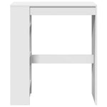HKH Mesa de Bar com Prateleiras em Derivados de Madeira - Branco
