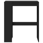 HKH Mesa de Bar com Prateleiras em Derivados de Madeira - Preto