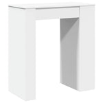 HKH Mesa de Bar com Prateleiras em Derivados de Madeira - Branco