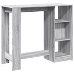 HKH Mesa de Bar com Prateleiras em Derivados de Madeira Sonoma - Cinzento