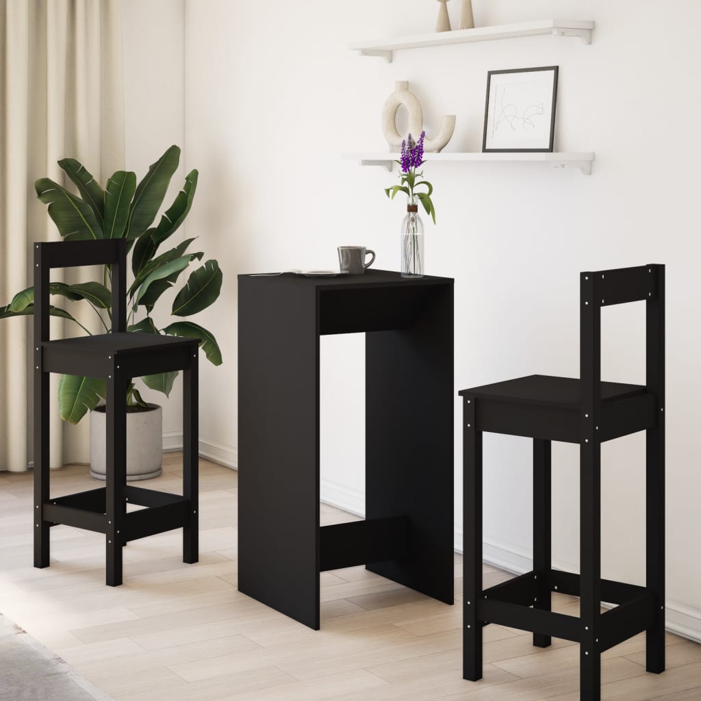 Mesa de bar HKH de madera prensada - Negro