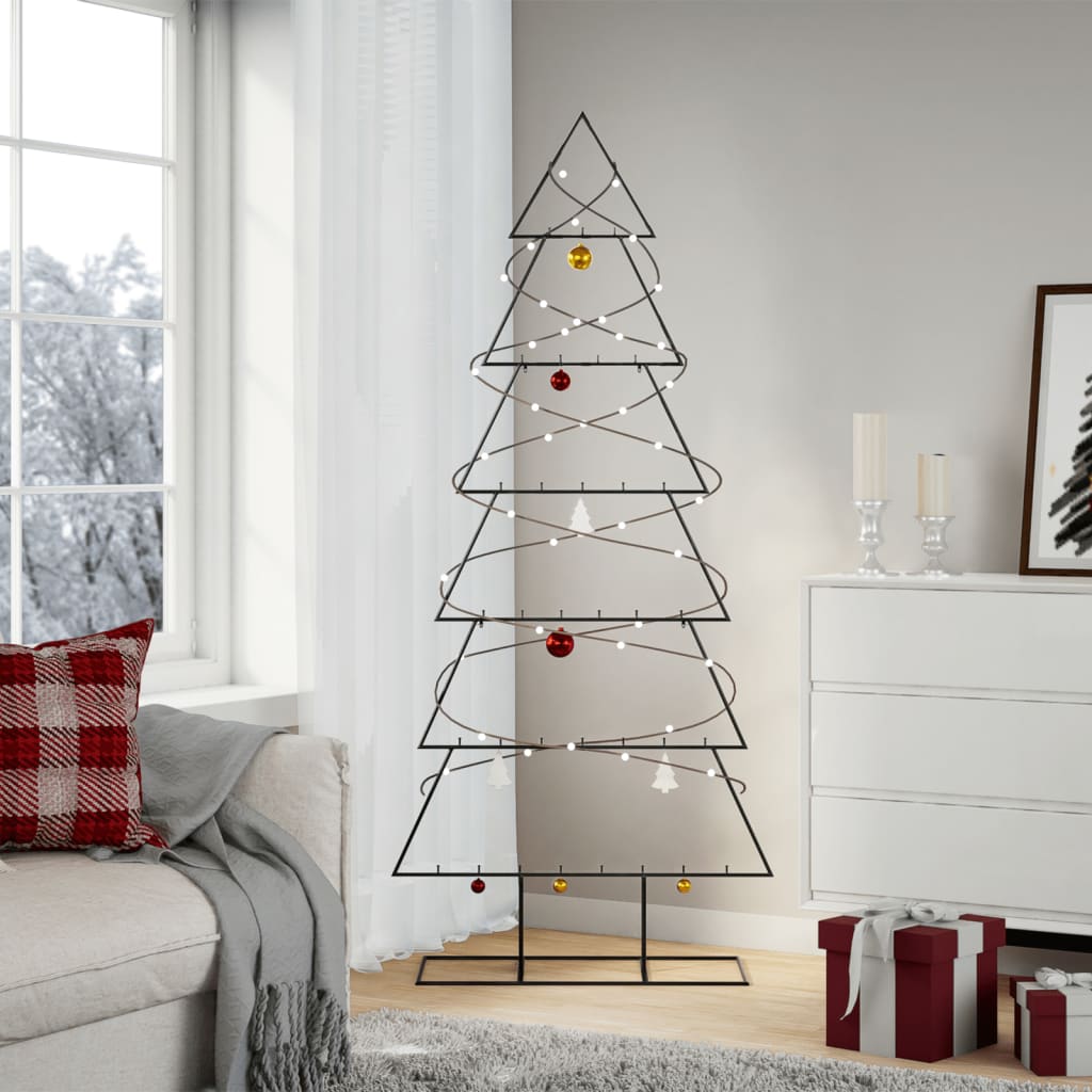 HKH Árvore de Natal para Decoração em Metal PReto