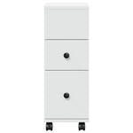HKH Mueble de baño estrecho con ruedas - Blanco