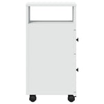 HKH Mueble de baño estrecho con ruedas - Blanco