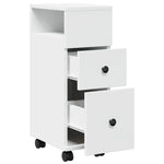 HKH Mueble de baño estrecho con ruedas - Blanco
