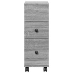 HKH Armario de Baño Estrecho C/ Ruedas Sonoma - Gris