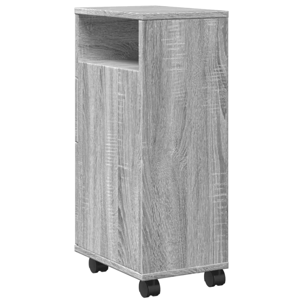 HKH Armario de Baño Estrecho C/ Ruedas Sonoma - Gris
