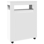 HKH Mueble de baño estrecho con ruedas - Blanco