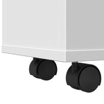HKH Mueble de baño estrecho con ruedas - Blanco