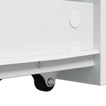 HKH Aparador de WC Estreito com Rodas - Branco