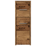 Aparador de WC estrecho HKH con ruedas de madera vieja