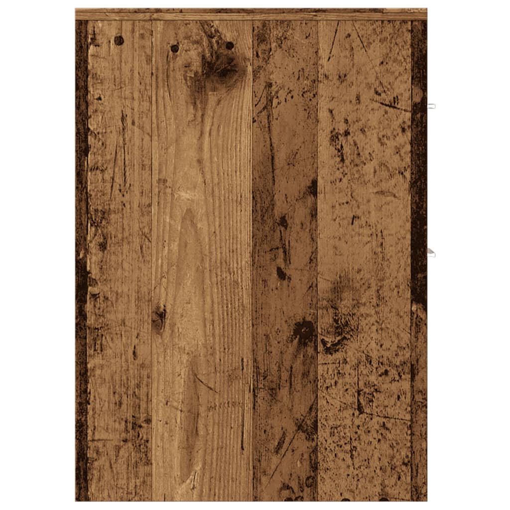 Aparador de WC estrecho HKH con ruedas de madera vieja