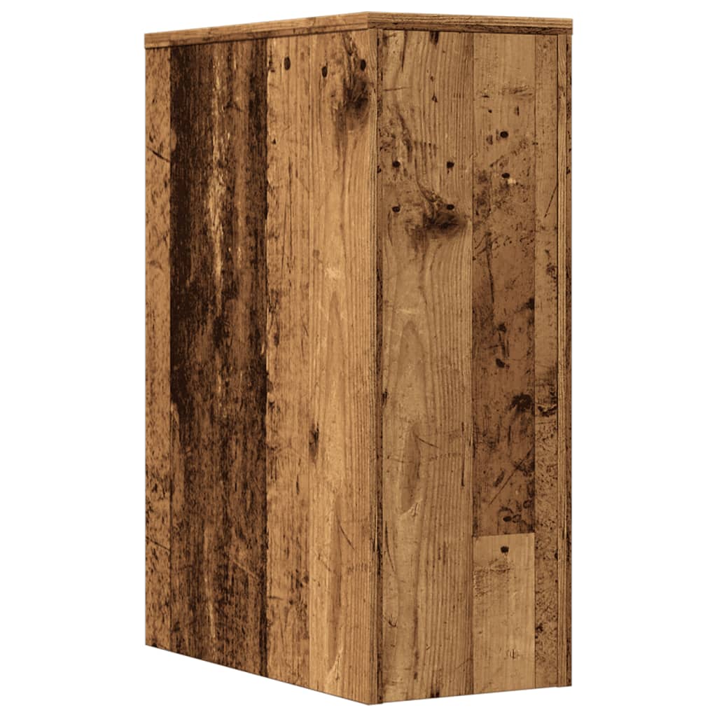 Aparador de WC estrecho HKH con ruedas de madera vieja