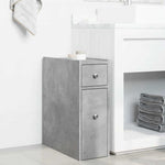 HKH Armario de Baño Estrecho con Ruedas de Cemento - Gris