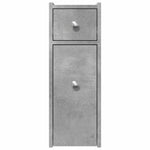 HKH Armario de Baño Estrecho con Ruedas de Cemento - Gris