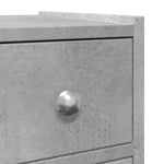 HKH Armario de Baño Estrecho con Ruedas de Cemento - Gris