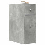 HKH Armario de Baño Estrecho con Ruedas de Cemento - Gris