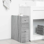 HKH Aparador de WC Estreito C/ Rodas Sonoma - Cinzento