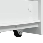 HKH Aparador de WC Estreito com Rodas - Branco