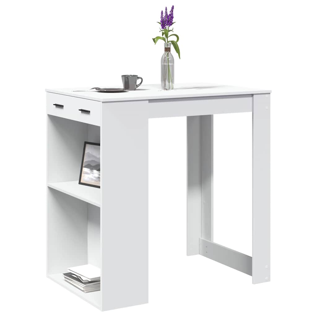 HKH Mesa alta de aglomerado de madera - Blanco
