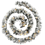 HKH Guirlanda de Natal com Luzes LED Verde em PVC