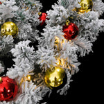 HKH Grinalda de Natal com Enfeites e Luzes LED Verde em PVC