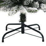 HKH Árvore de Natal Artificial Fina com Neve e Pé em PVC